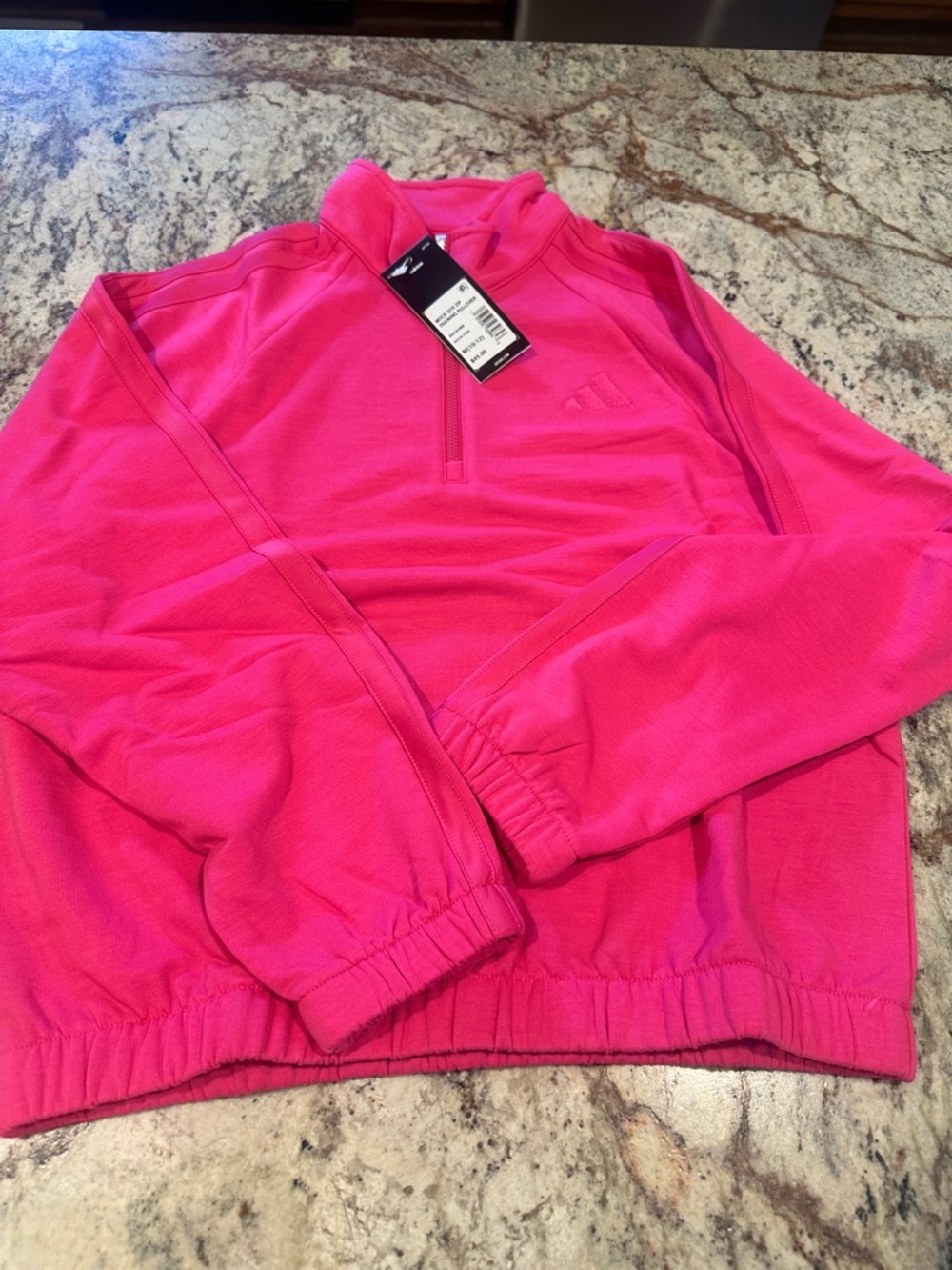 adidas Kids Hot Pink Quarter-Zip Jacket..with matching workout pants( wide leg)